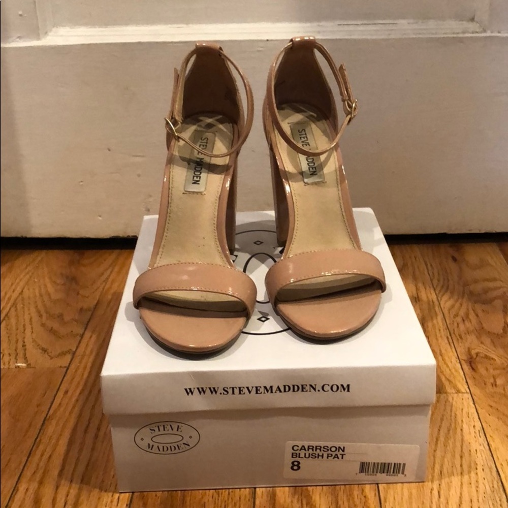 Steve Madden Carson Blush Patent Block Heel - image 1